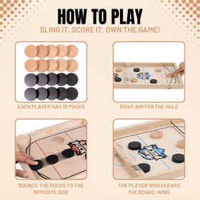 Crazy Games two-player hockey action on a sturdy tabletop