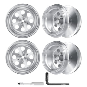 CrazyHobby silver finish wheel enhances look while keeping balanced stability