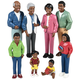 Cre8tive Minds African American family doll set baby figure for sensory and imaginative play