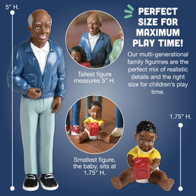 Cre8tive Minds African American family doll set grandmother figure for multigenerational storytelling