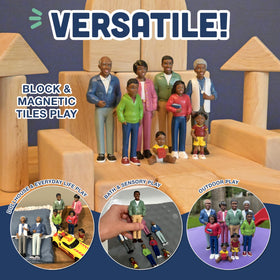 Cre8tive Minds African American family doll set teen figure for diverse scenarios