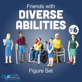 Cre8tive Minds Diverse Abilities cane figures: promotes independent pretend-play and daily-life skills