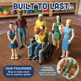 Cre8tive Minds Diverse Abilities durable vinyl figures: sturdy for active play and classroom use