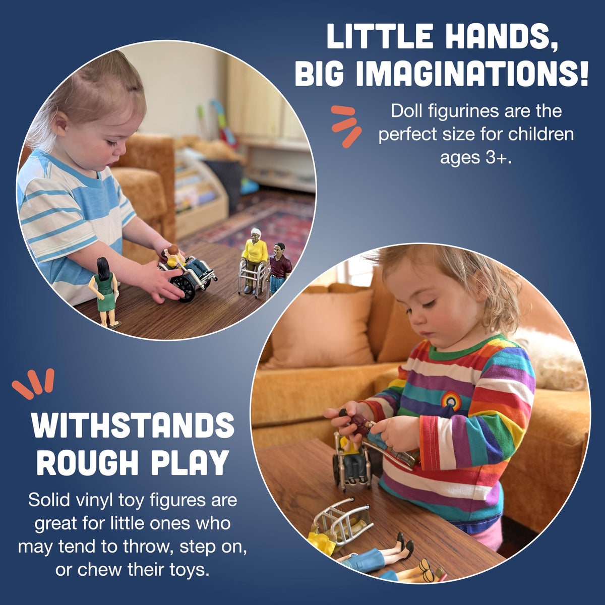 Cre8tive Minds Diverse Abilities eyepatch figures: encourages inclusive storytelling during classroom activities