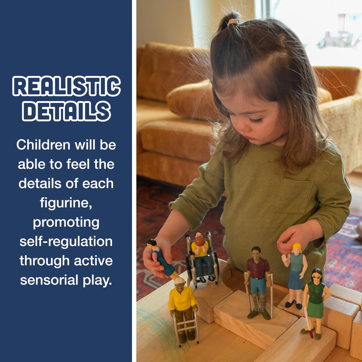 Cre8tive Minds Diverse Abilities multicolor figures: vibrant visuals invite imaginative play and empathy-building