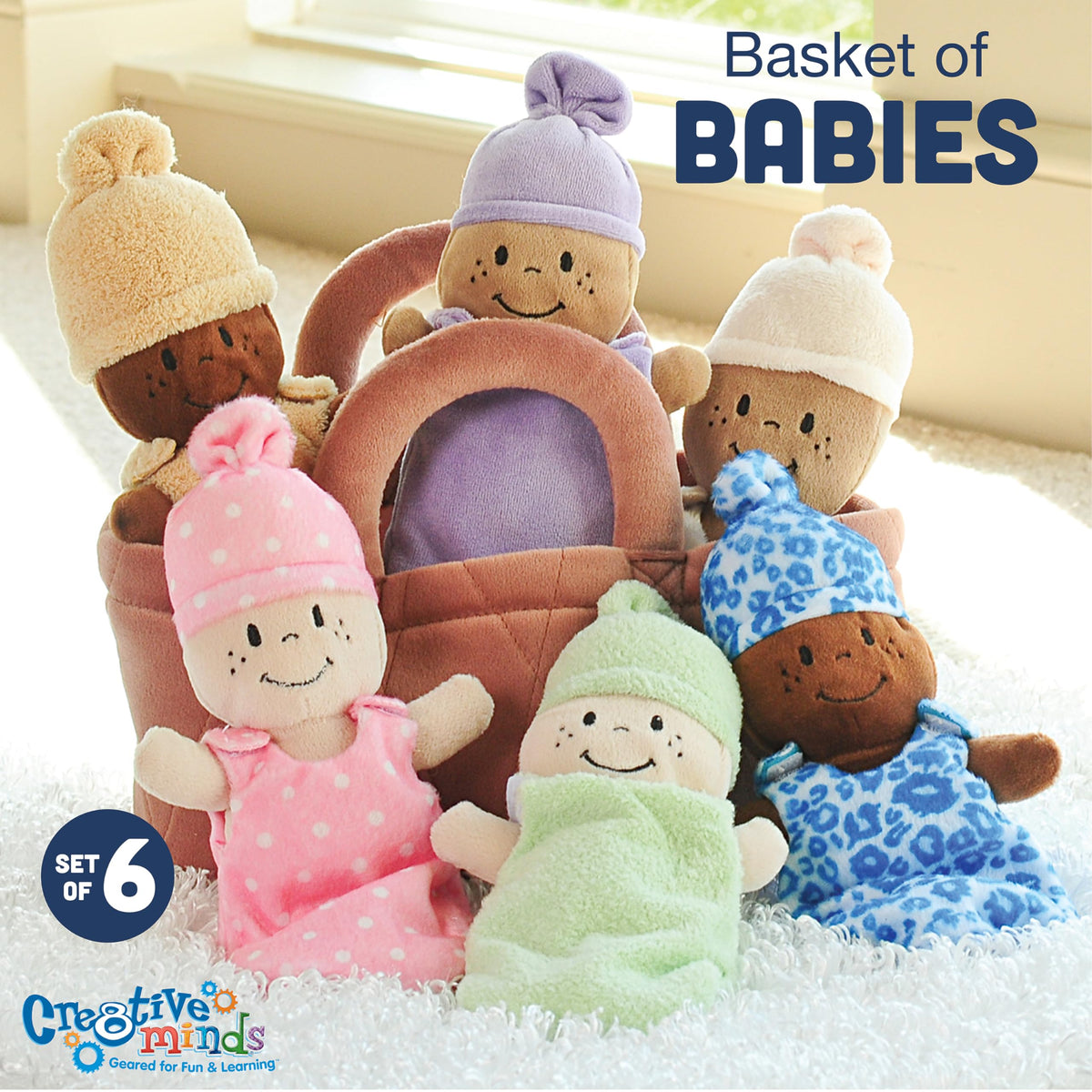 Cre8tive Minds durable hand-sewn dolls designed for years of hands-on play.