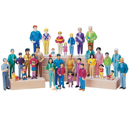 Cre8tive Minds Hispanic family figures inspire cultural play scenes.