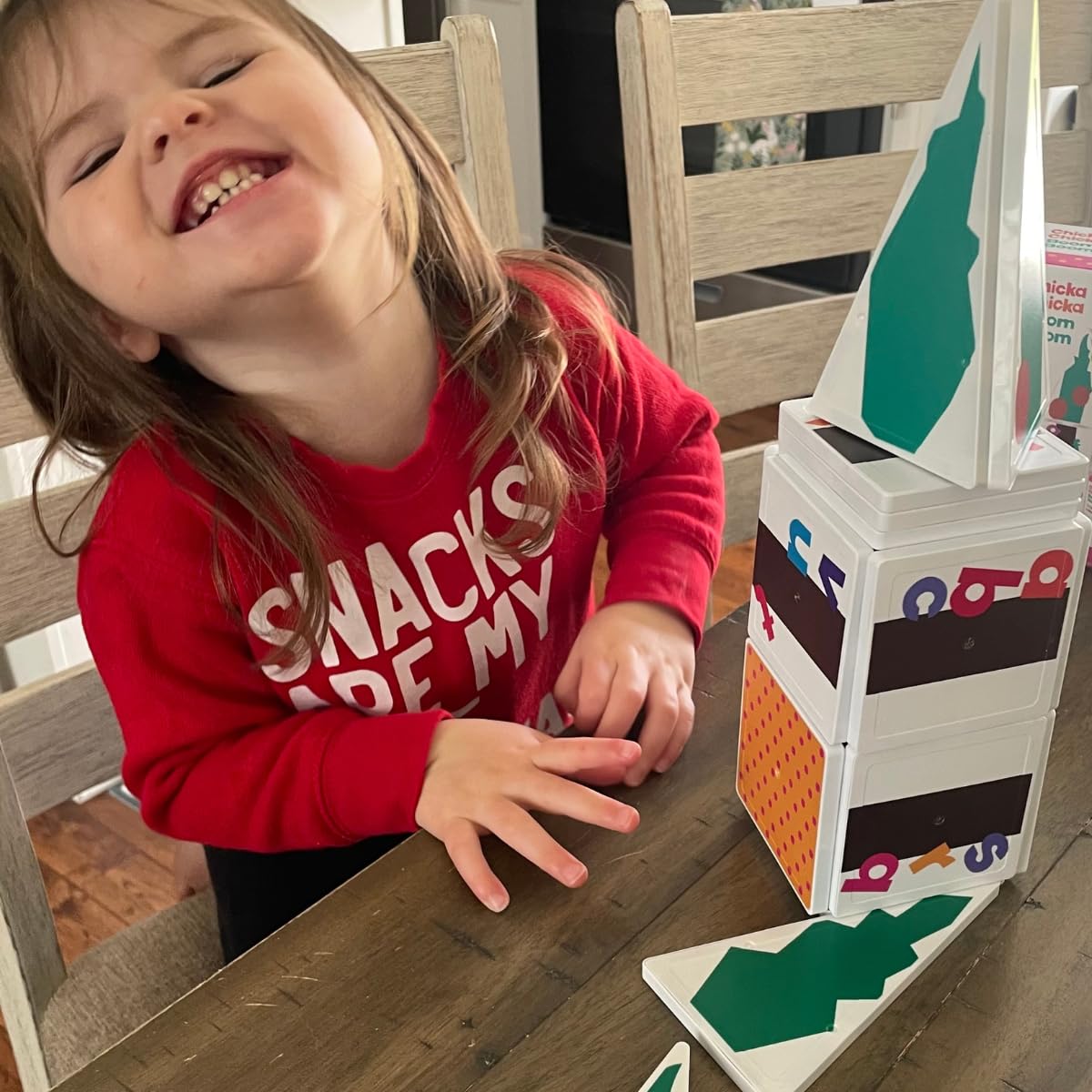CreateOn Chicka Chicka Boom Boom color-rich set encourages building together