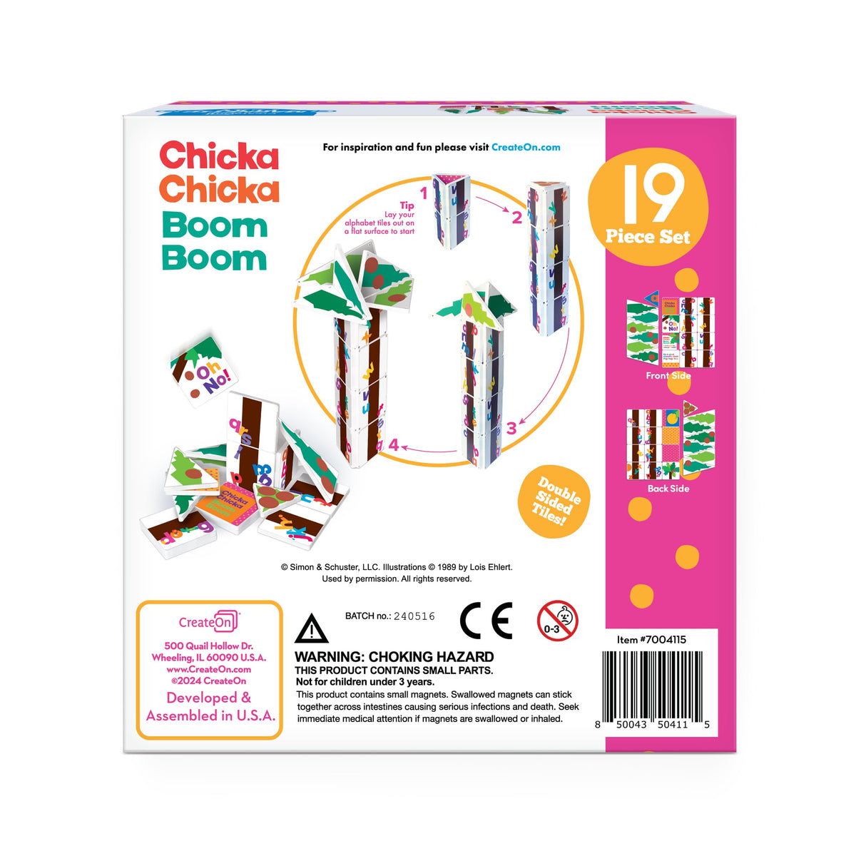 CreateOn Chicka Chicka Boom Boom compatible with other magnetic sets for expansion