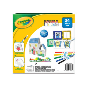CreateOn Crayola Doodle Magnetic Tiles close-up colors promote sensory exploration and fine-motor skills