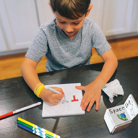 CreateOn Crayola Doodle Magnetic Tiles on-table play for easy, portable creativity