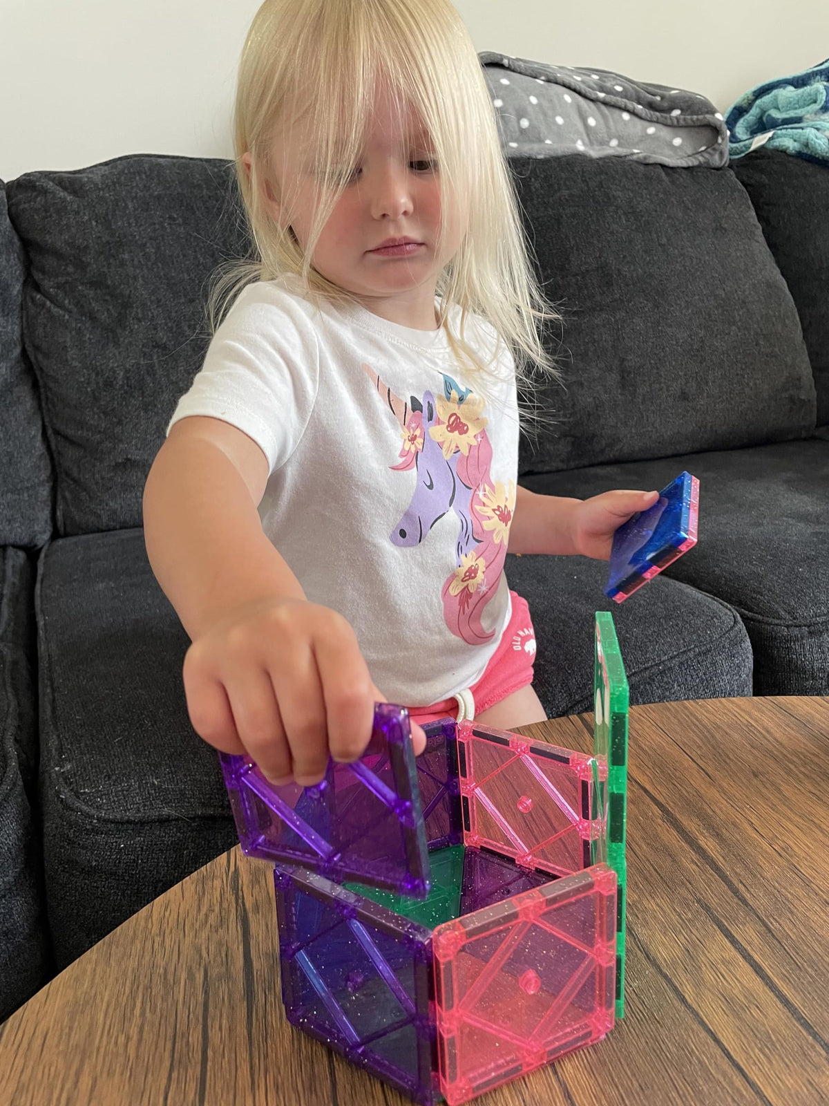 CreateOn Crayola glitter magnetic tiles support easy, mess-free play for kids