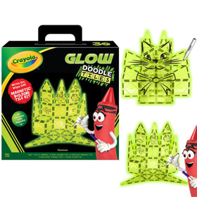 CreateOn Crayola Glow Doodle Magnetic Tiles castle tiles spark imaginative building for kids