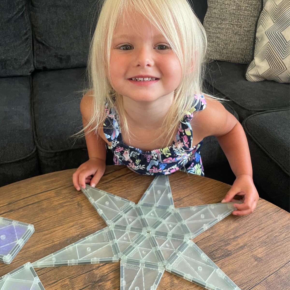 CreateOn Crayola Glow Doodle Magnetic Tiles vibrant colors tiles enable quick, creative setups