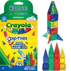 CreateOn Crayola Mini Magnetic Tiles castle-tiles showcase durable magnetic play for imaginative building