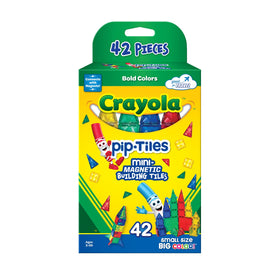 CreateOn Crayola Mini Magnetic Tiles rocket-tiles spark creative construction during travel