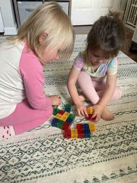 CreateOn Crayola PIP Cubes colorful magnetic blocks ideal for on the go construction fun.