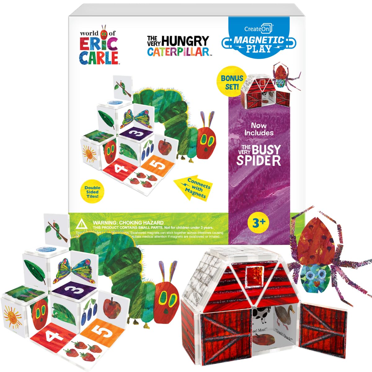 CreateOn Eric Carle Hungry Caterpillar tiles enable imaginative play and fine motor skills.