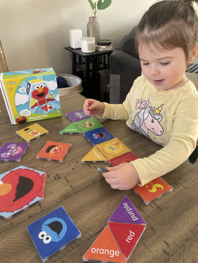 CreateOn Sesame Street Big Bird magnet tile supports imaginative building and color recognition