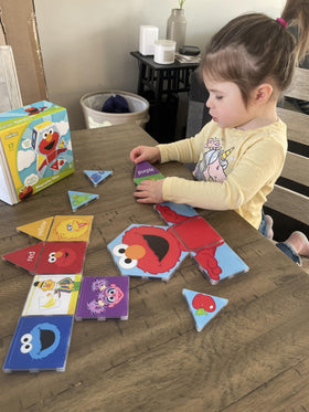 CreateOn Sesame Street Cookie Monster magnet tile invites hands-on creative exploration
