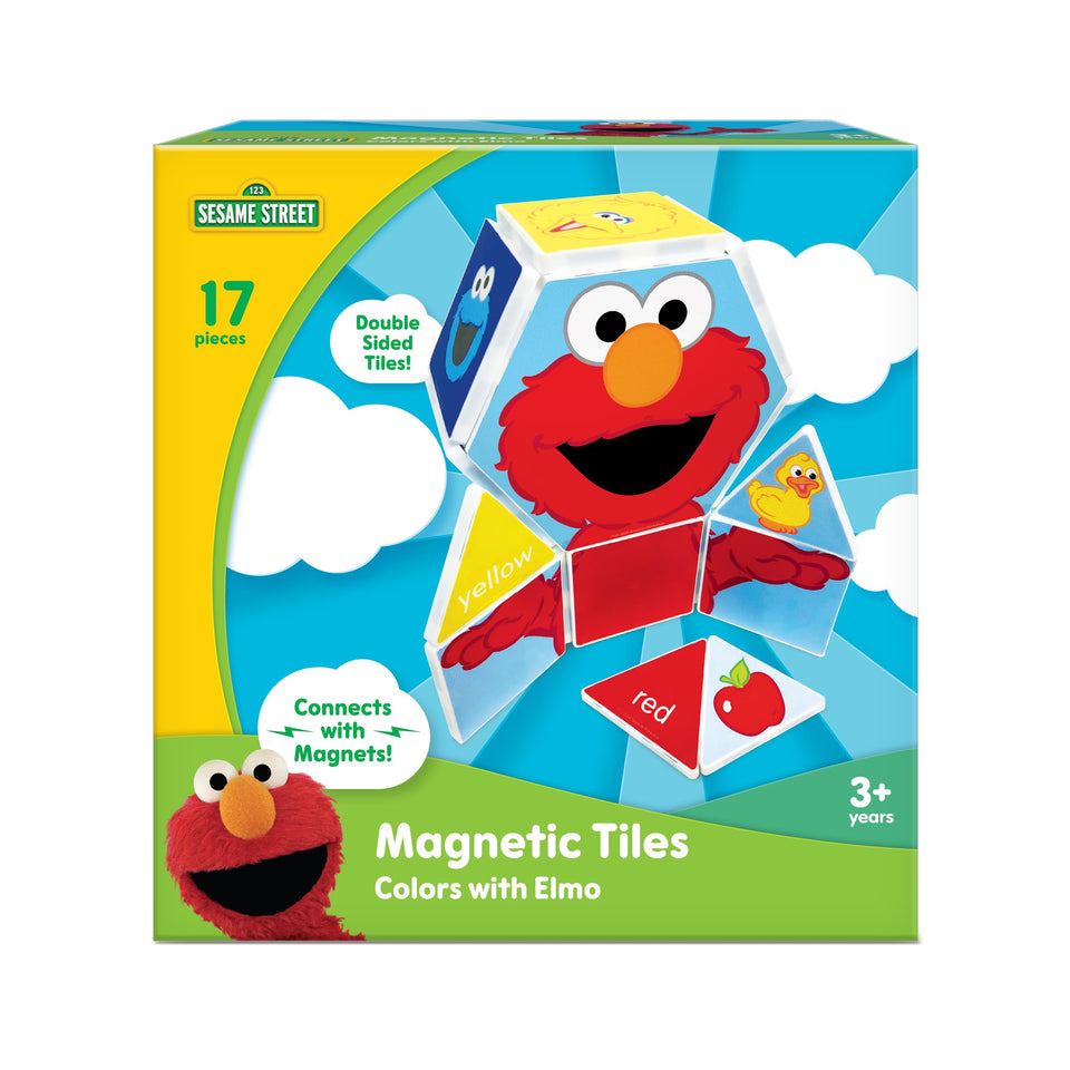 CreateOn Sesame Street Elmo magnet tile enhances tactile play with a familiar character