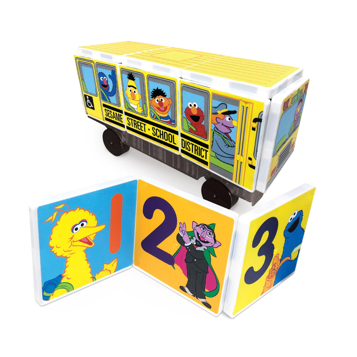 CreateOn Sesame Street magnet tiles show Big Bird for creative exploration