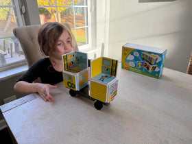 CreateOn Sesame Street magnet tiles eleven-square grid supports color learning