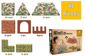 Creatiles battlefield base assembly invites kids to recreate scenarios and practice structural thinking.