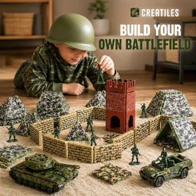 Creatiles colorful magnetic tiles closeup with vivid hues and strong magnets for easy building.