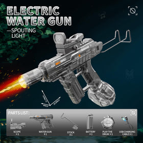 CreatiMachi electric water gun red version perfect for action-packed water fights