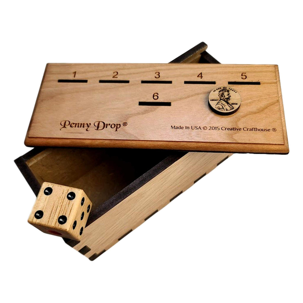 Creative Crafthouse Penny Drop Game dice ready for suspenseful play.