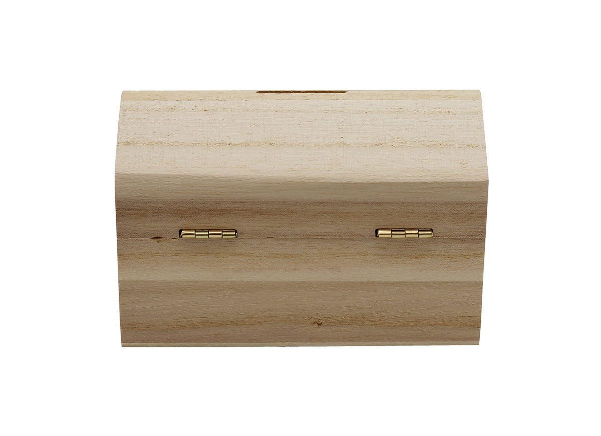Creative Hobbies treasure chest dimensions help plan display space on shelves and desks.
