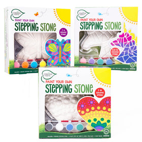 Creative Roots butterfly stepping stone kit ready for vibrant painting.