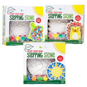 Creative Roots Turtle Stone with colorful mosaic design for outdoor display