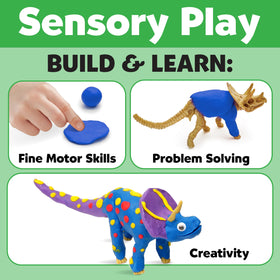 Creativity for Kids Clay Dinosaurs wiggly eyes add personality to each creature