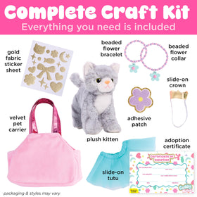 Creativity for Kids Cuddly Kitten Kit floral bead collar adds charming accessorizing