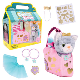 Creativity for Kids Cuddly Kitten Kit soft gray kitten for imaginative play