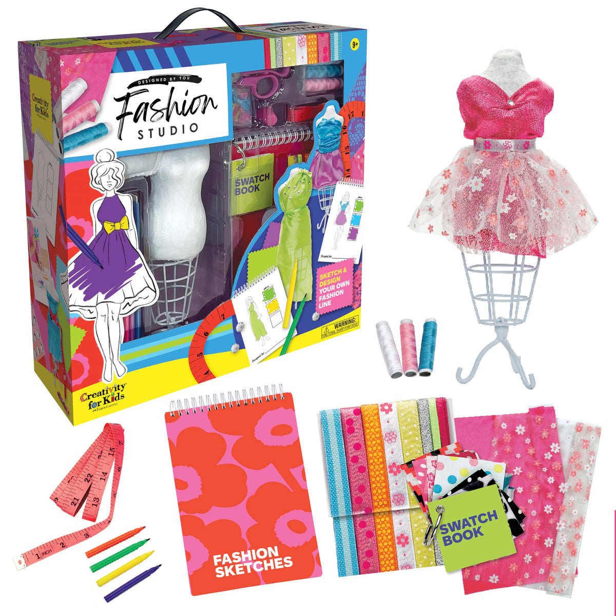 Creativity for Kids Design by You Fashion Studio dress mannequin 13 inches for planning and display