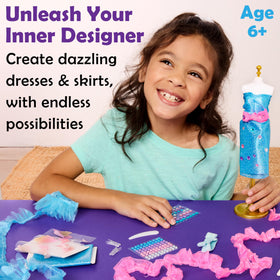 Creativity for Kids Glam Studio fabric swatches inspire endless outfit ideas and color combos.