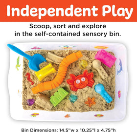 Creativity for Kids Beach bin with lid for easy cleanup and storage