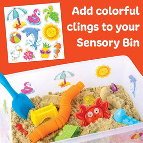 Creativity for Kids Beach kit illustration card for cognitive tasks