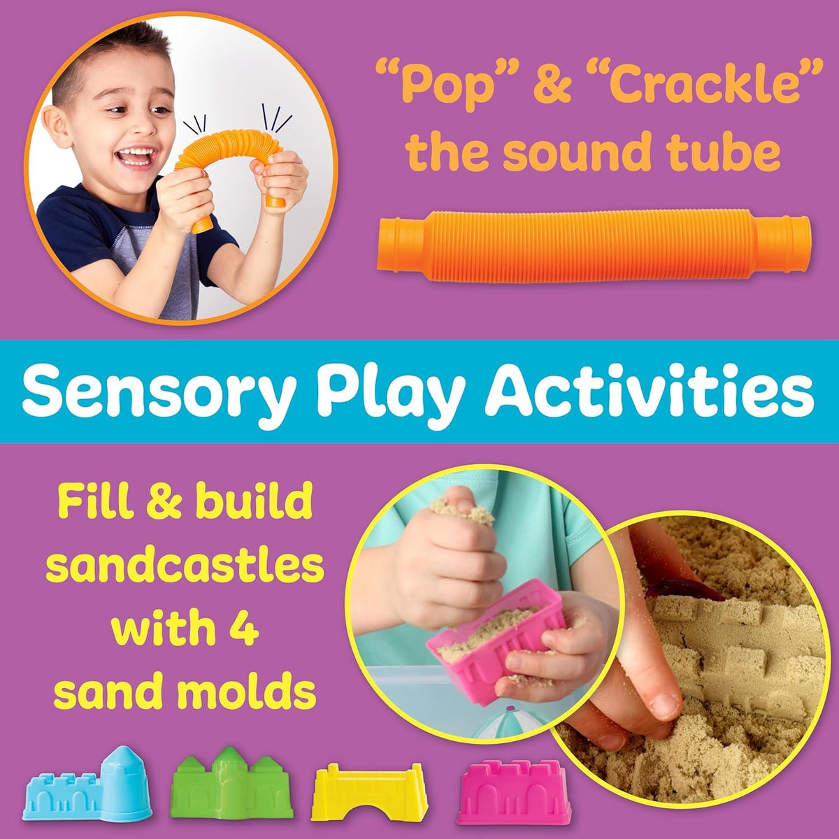 Creativity for Kids Beach sensory bin with toddler-friendly toys for exploration