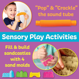 Creativity for Kids Beach sensory bin with toddler-friendly toys for exploration