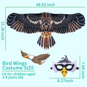 Child wearing Creatoy wings during a pretend flight adventure