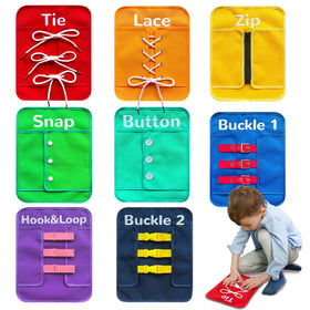 Creatoy Busy Board with buttons promotes fine motor practice for toddlers