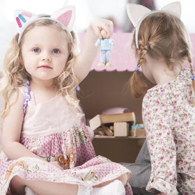 Creatoy cat ears headbands doubles as birthday party photo props.