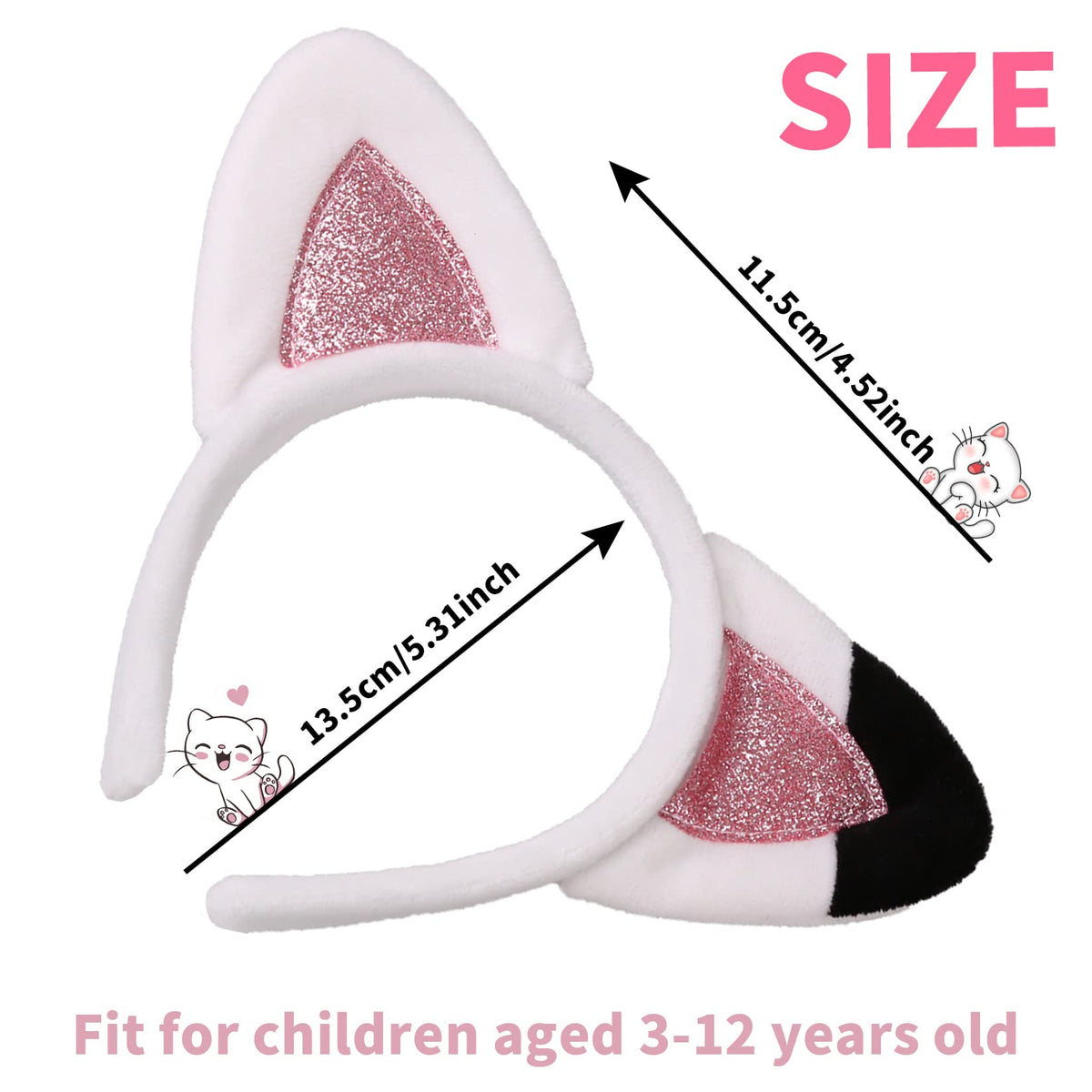 Creatoy cat ears headbands perfect for Halloween costumes and pretend play.
