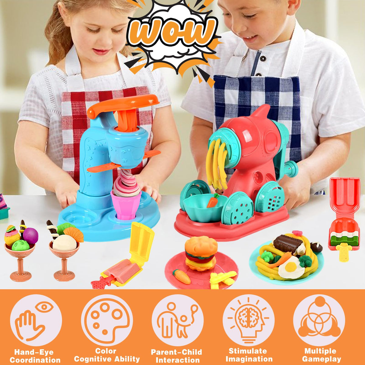 Crelloci kit supports learning colors, shapes, and kitchen tools through hands-on activities.