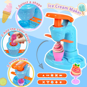 Crelloci pancake-delight with color dough promotes creative pretend cooking.