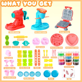 Crelloci color dough is safe and durable for prolonged, imaginative play.